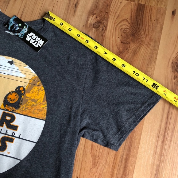 NEW FIFTH SUN STAR WARS Last Jedi BB-8 Tee Gray Medium UNISEX Men’s - Picture 10 of 16